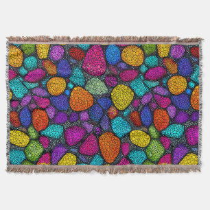 Abstracte kleurrijke stenen deken