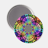 Abstracte kleurrijke sterren magneet (Voorkant / Achterkant)