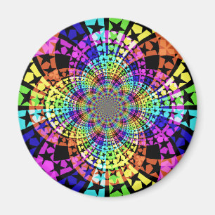Abstracte kleurrijke sterren magneet