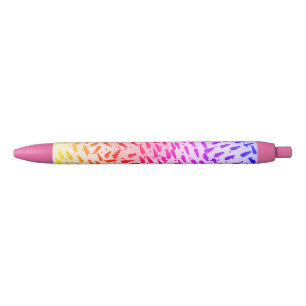 Abstracte Kleurrijke Stippen Zwarte Inkt Pen