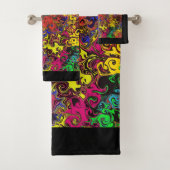 Abstracte kleurrijke strijders / bad handdoek (Insitu)