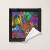 Abstracte kleurrijke strijders / bad handdoek (Wasdoekje)