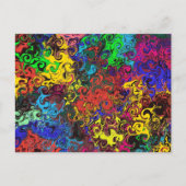 Abstracte kleurrijke strijders / briefkaart (Voorkant)