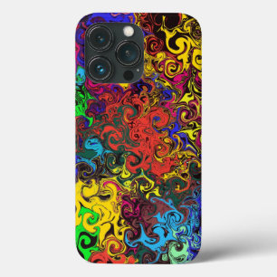 Abstracte kleurrijke strijders / iPhone 13 pro hoesje
