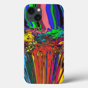 Abstracte kleurrijke strijders / fijngemaakt en ge iPhone 13 hoesje