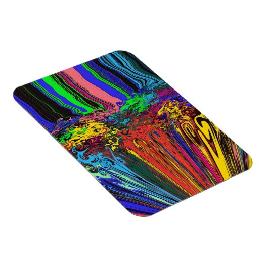 Abstracte kleurrijke strijders / fijngemaakt en ge magneet (Rechterzijde)