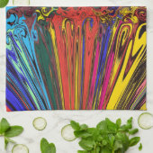 Abstracte kleurrijke strijders / fijngemaakt en ge theedoek (Gevouwen)