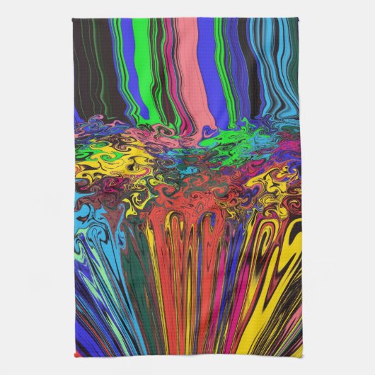 Abstracte kleurrijke strijders / fijngemaakt en ge theedoek (Verticaal)