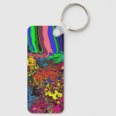 Abstracte kleurrijke strijders / fijngemaakt / sleutelhanger (Achterkant)