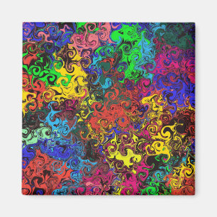 Abstracte kleurrijke strijders / Kantoor Magneet