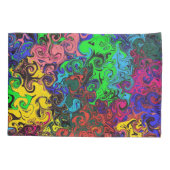 Abstracte kleurrijke strijders / kussensloop (Achterkant)