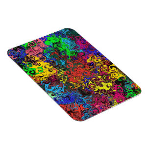 Abstracte kleurrijke strijders / magneet