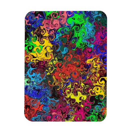 Abstracte kleurrijke strijders / magneet (Verticaal)