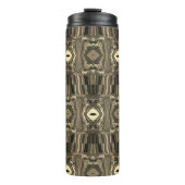 Abstracte kleurrijke strijders P & P Half Brick Se Thermosbeker (Voorkant)