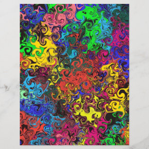 Abstracte kleurrijke strijders / plakboekpapier