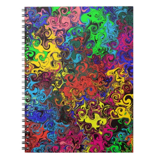Abstracte kleurrijke strijders / spiral notitieboek (Voorkant)