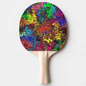 Abstracte kleurrijke strijders / tafeltennisbatje (Voorkant)