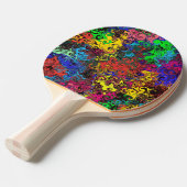 Abstracte kleurrijke strijders / tafeltennisbatje (Voorkant Gekanteld)