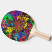 Abstracte kleurrijke strijders / tafeltennisbatje (Zijkant)