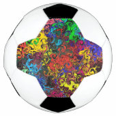 Abstracte kleurrijke strijders / voetbal (Voorkant)
