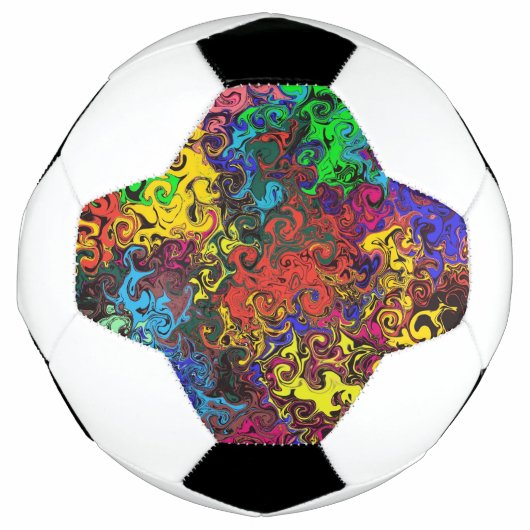 Abstracte kleurrijke strijders / voetbal (Voorkant)
