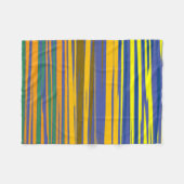 Abstracte kleurrijke strips fleece deken (Voorkant (Horizontaal))