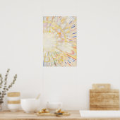 Abstracte kleurrijke Sunshine Art Poster (Keuken)