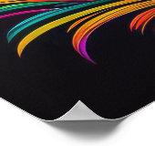 Abstracte Kleurrijke Tekening van A Flamingo 2:3 I Poster (Hoek)