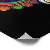 Abstracte kleurrijke tekening van een kat 2:3 II Poster (Hoek)