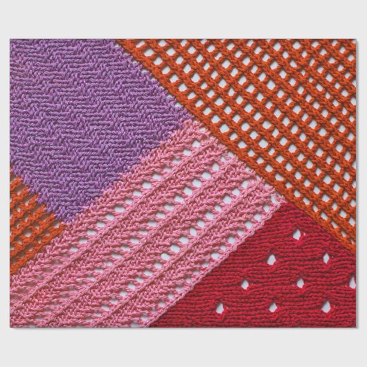 Abstracte kleurrijke textuur, gebreid door spokes. cadeaupapier (Vlak)