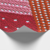 Abstracte kleurrijke textuur, gebreid door spokes. cadeaupapier (Hoek)