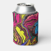 Abstracte kleurrijke tweekleurig / fijngemaakt / blikjeskoeler (Blikje Achterkant)