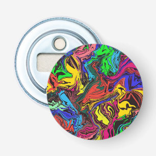 Abstracte kleurrijke tweekleurig / fijngemaakt / button flesopener