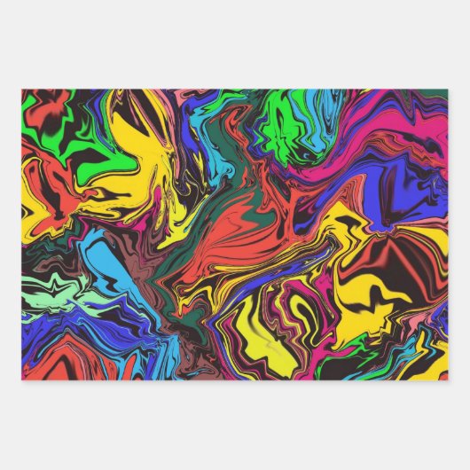 Abstracte kleurrijke tweekleurig / fijngemaakt / f inpakpapier vel (Voorkant)