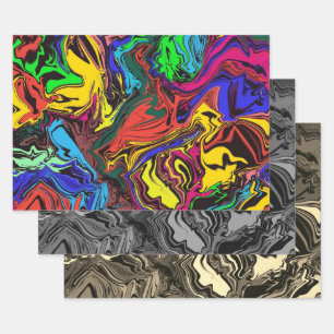 Abstracte kleurrijke tweekleurig / fijngemaakt / f inpakpapier vel