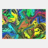 Abstracte kleurrijke tweekleurig / gespoeld / 3 fi inpakpapier vel (Voorkant 3)