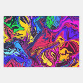 Abstracte kleurrijke tweekleurig / gespoeld / 3 fi inpakpapier vel (Voorkant 2)