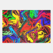 Abstracte kleurrijke tweekleurig / gespoeld / 3 fi inpakpapier vel (Voorkant)