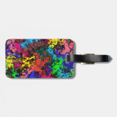 Abstracte kleurrijke tweeling / bagagelabel (Achterkant horizontaal)