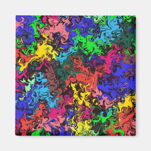 Abstracte kleurrijke tweeling / magneet