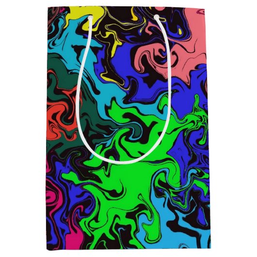 Abstracte kleurrijke tweeling / medium cadeauzakje (Voorkant)