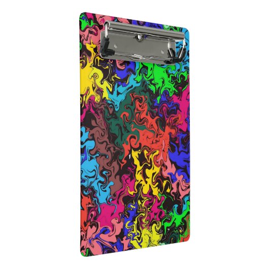 Abstracte kleurrijke tweeling / mini klembord (Schuin)