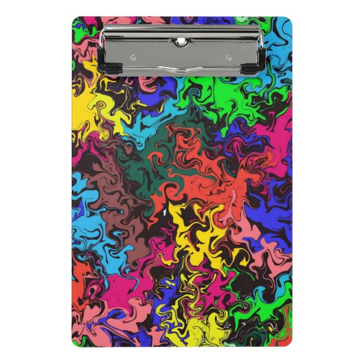 Abstracte kleurrijke tweeling / mini klembord (Voorkant)