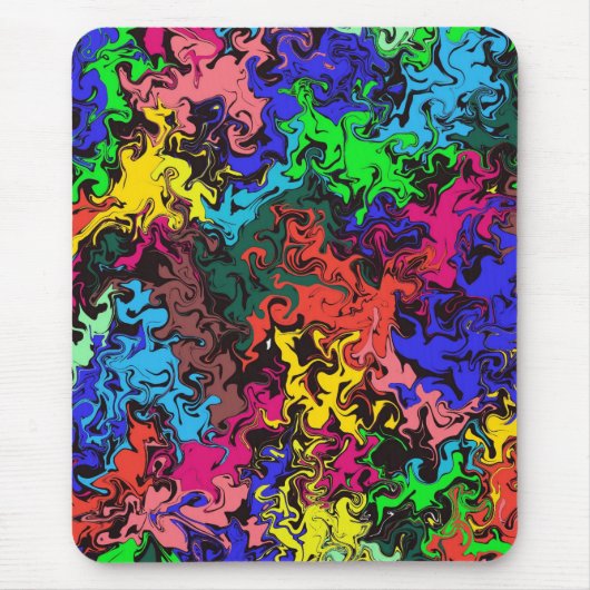 Abstracte kleurrijke tweeling / muismat (Voorkant)