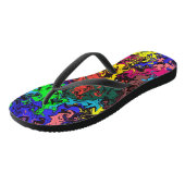 Abstracte kleurrijke tweeling / teenslippers (Schuin)