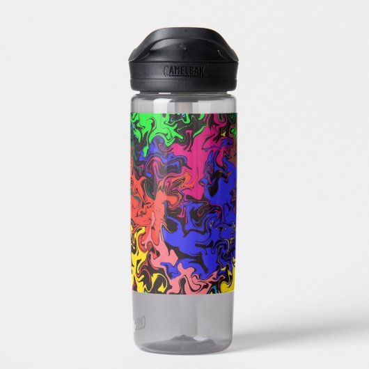 Abstracte kleurrijke tweeling / waterfles (Achterkant)