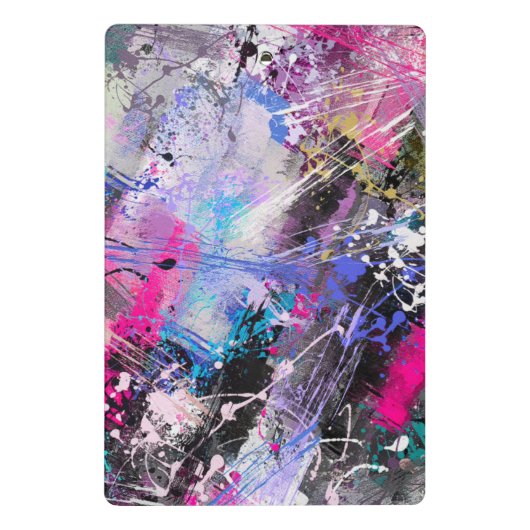 Abstracte kleurrijke verf mini klembord (Achterkant)