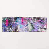 Abstracte kleurrijke verf yogamat (Voorkant (horizontaal))