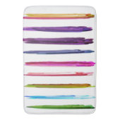 Abstracte kleurrijke verfpenseelstreken badmat (Voorkant Verticaal)