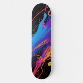 Abstracte kleurrijke verfspetterachtergrond skateboard